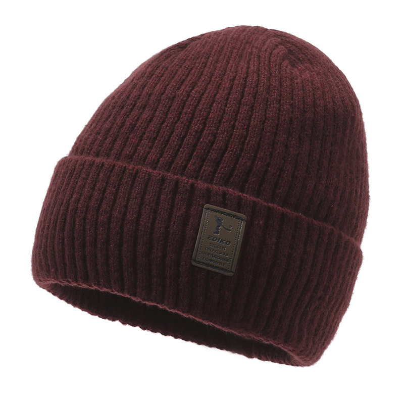 Knitted Beanie For Men Winter Warm Windproof Woolen Cotton Hat_voghion.com