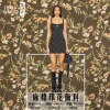 定制印花布匹仿麻棉面料竹节条纹纯涤100多个碎花花型 仿棉麻布料