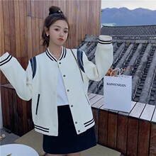 休闲棒球服外套女短款2023春秋季设计感小个子美式学院风气质夹克