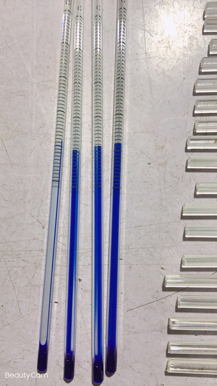 供应玻璃温度计表芯，纸板温度计，玻璃温度计