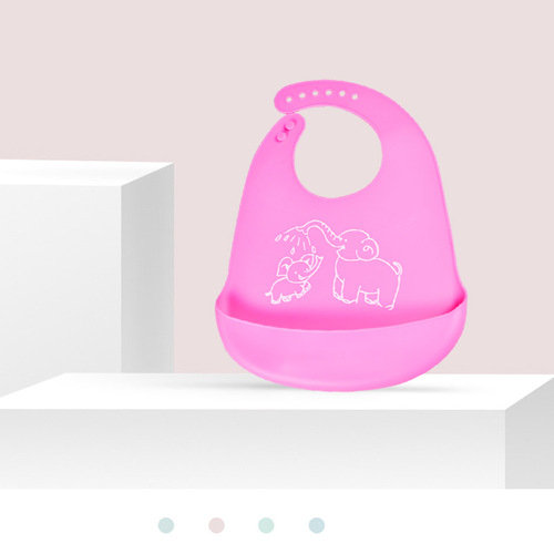 Cartoon Silicone Bib Infant Eating Washable 3D Bib Saliva Bib Children Silicone Food Bib bib