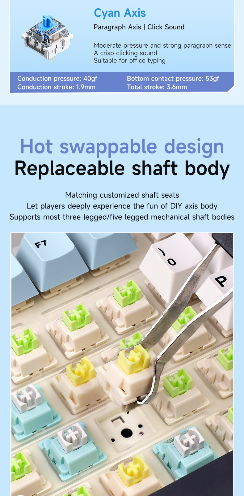 Tastiera meccanica personalizzata AULA Tarantula F75 Wireless Bluetooth 2.4 Il terzo esame simulato Full Key Hot Plug_voghion.com