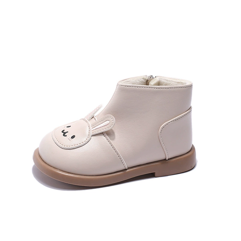 Demi-season cute rabbit, low boots for princess, children's shoes, 2025 years