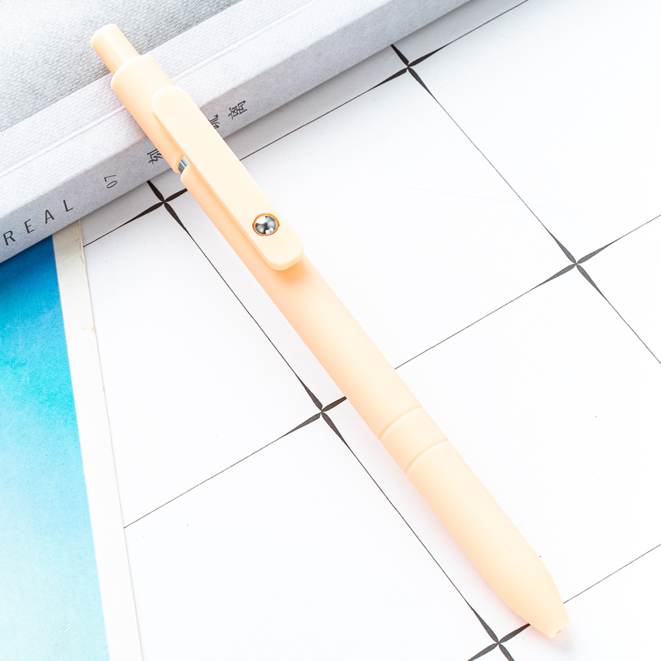 Nuevo bolígrafo neutro de color Morandi puede imprimir logotipo estudiantil papelería bolígrafo de plástico publicitario bolígrafo regalo