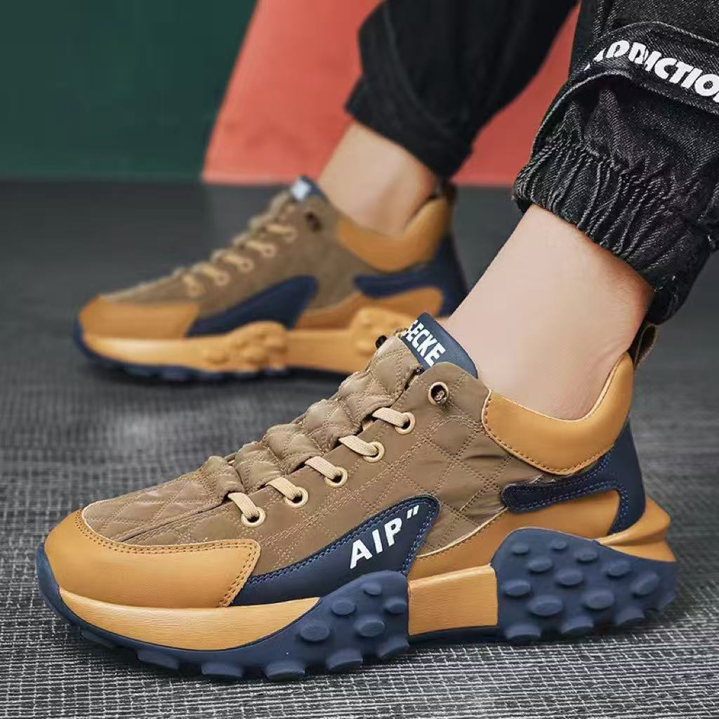 Zapatos deportivos para hombres de primavera y otoño, zapatos casuales de tendencia de todo fósforo, zapatos de papá de suela blanda, zapatos de viaje para jóvenes y jóvenes al por mayor
