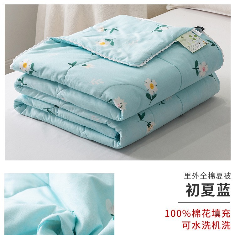 Edredón fresco de verano, algodón puro, edredón de aire acondicionado lavable a máquina, edredón fino, edredón de primavera y otoño para niños, edredón de algodón de Xinjiang, edredón de verano