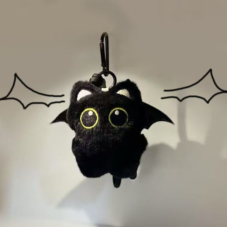 New Sweet and Cool Strawberry Black Cat Pendant, Cute Plush Toy Keychain, Doll Pendant, Student Backpack Decoration New Sweet and Cool Strawberry Black Cat Pendant, Cute Plush Toy Keychain, Doll Pendant, Student Backpack Decoration