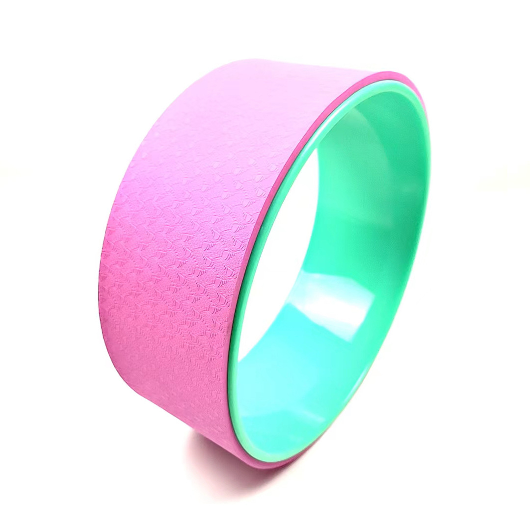 32CM 클래식 요가 휠-블루 그린 + 핑크