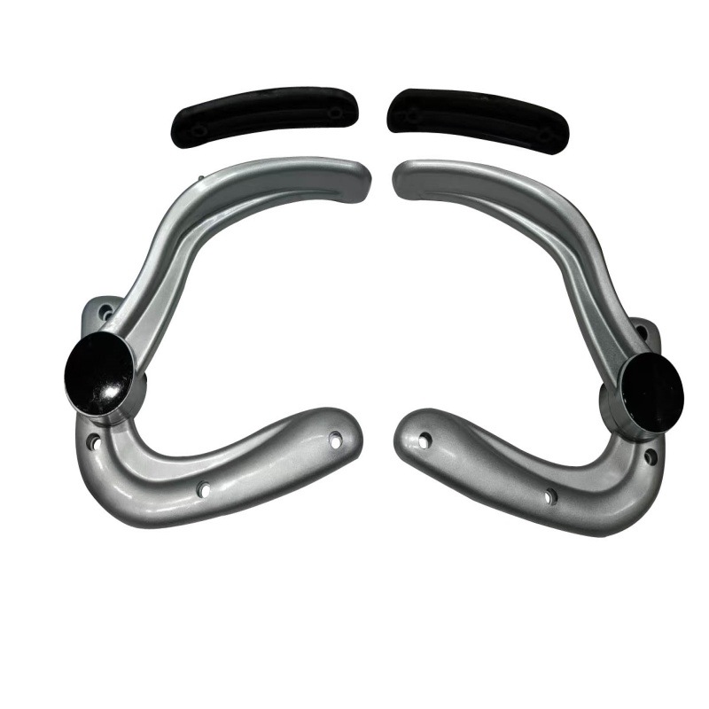 厂家直供转椅扶手办公椅上反扶手黑色银色塑料烤漆扶手批发