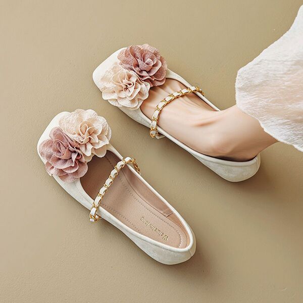 Retro demi-season universal Mary Jane shoes low-cut flat