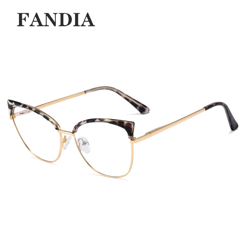 Gafas Metálicas Lisas Europeas y Americanas 95286 para Mujer, Gafas Modernas con Protección Anti-Luz Azul para Comercio Exterior, Aptas para Lentes Graduadas. image 5