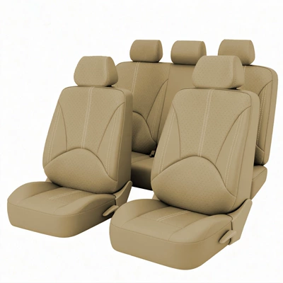 Seat Cover Dustproof Cross-Border 4/9 Universal seat cover - perforated-beige-9-piece-set-five-seat-complete-set