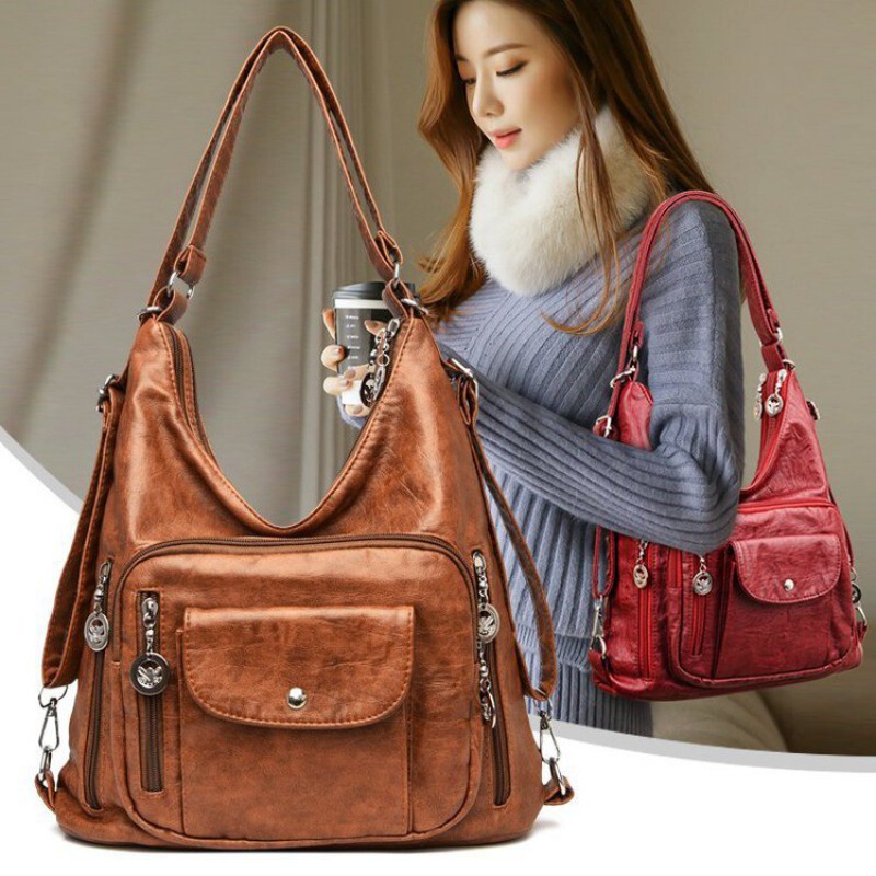 Bag Women's 2022 New European and American Cross-border Women's Shoulder Bag Portable Backpack Fashionable Portable Crossbody Women's Bag