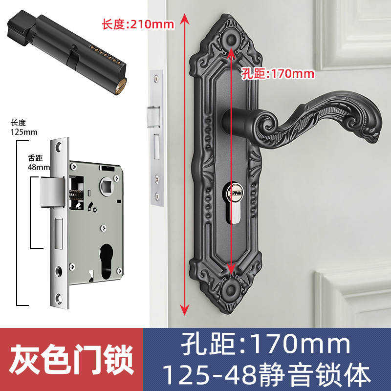 Estilo europeo Huanggu dormitorio teniendo cerradura manija interior cerradura de la puerta de madera manija mecánica cerradura de la puerta al por mayor cerradura de la puerta del hogar