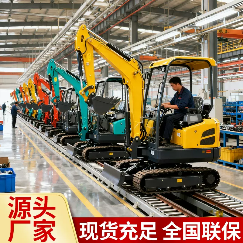 定制履带挖掘机 厂家直供多功能挖机家用农用工程用 履带式挖机