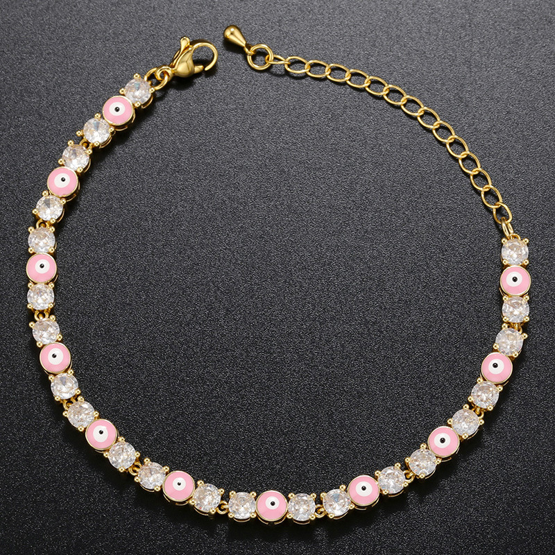 Fashion Eye Copper Gold Plated Zircon Bracelets