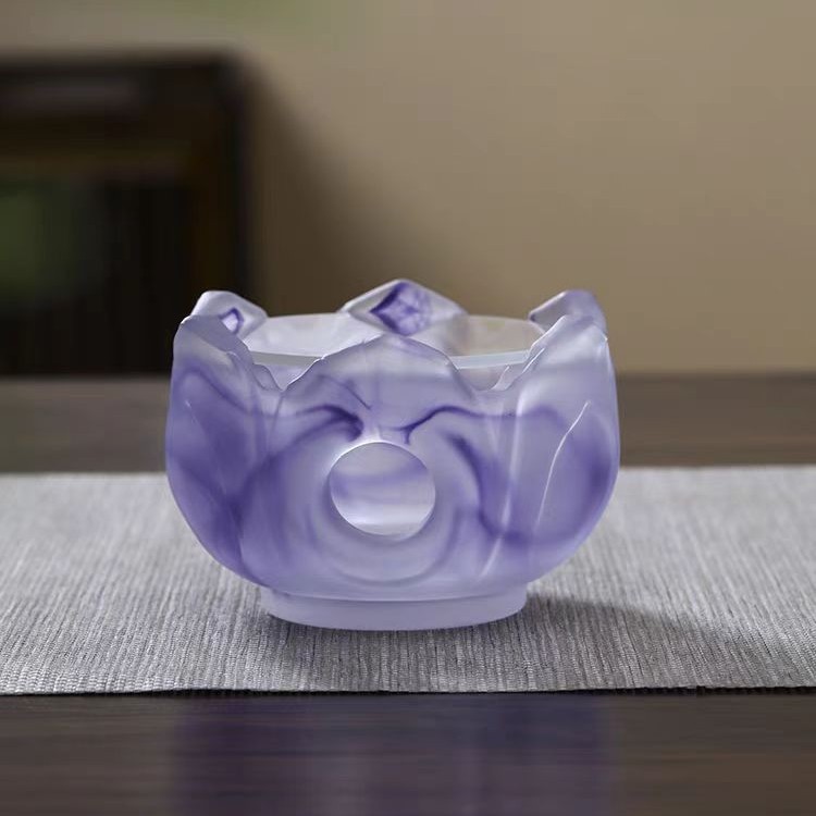 手作り瑠璃家庭用温茶炉瑠璃ろうそく加熱保温ベース|undefined