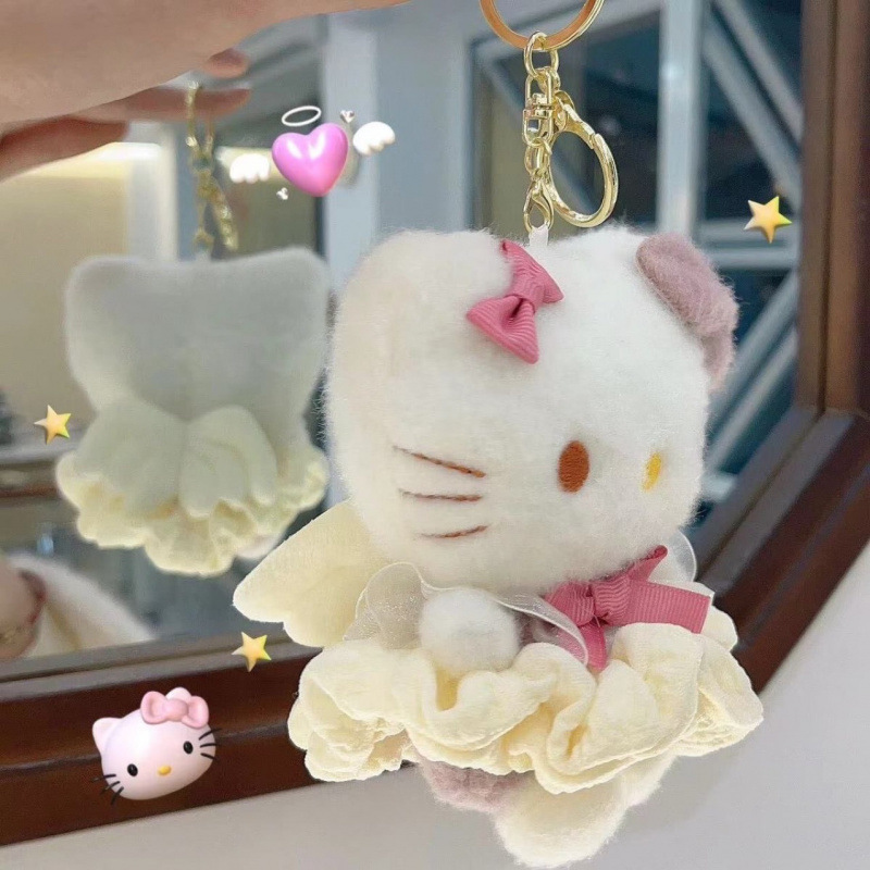 Ins少女心kitty公仔ぬいぐるみかわいいストラッププレゼント高颜値バッグキーホルダー人形ストラップ女|undefined