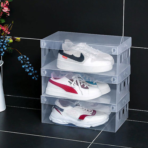 Simple transparent plastic flip-top PP shoe box shoe storage box dust-proof and moisture-proof home organizing shoe box manufacturer