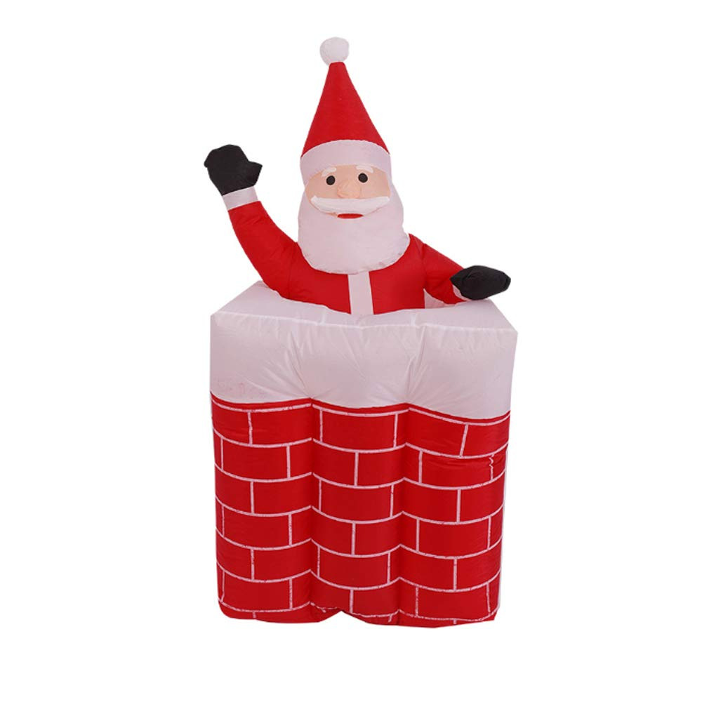 1,6 M chimenea de escalada Santa Claus chimenea de elevación inflable Santa Claus inflable luminoso decoraciones de Navidad