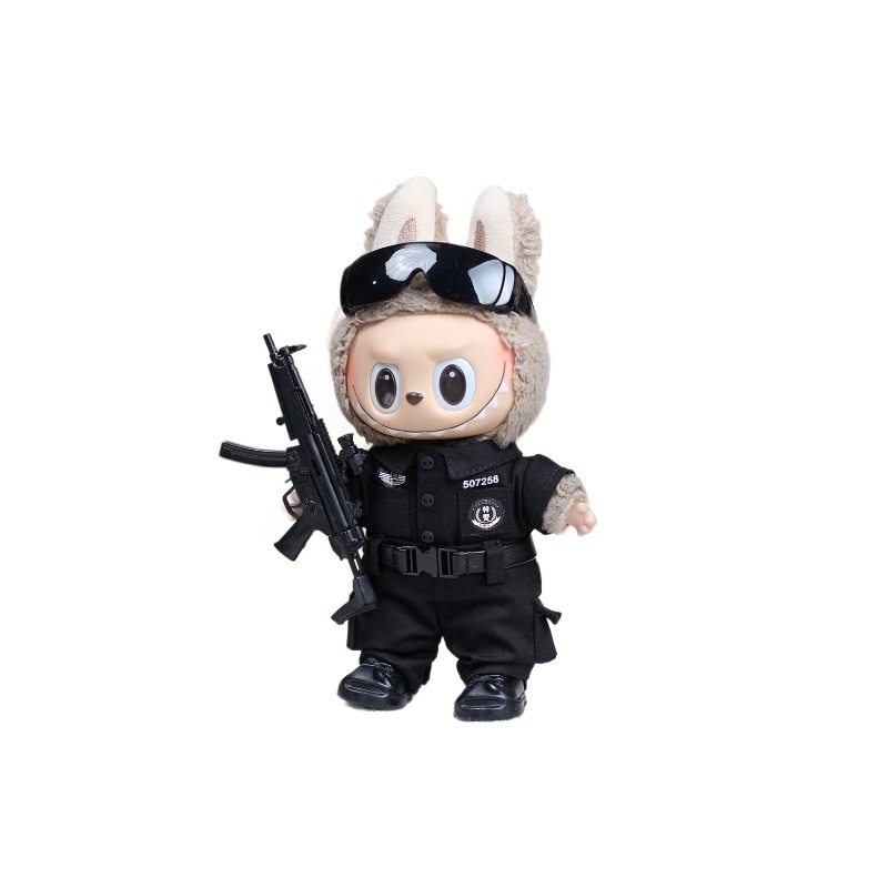 仅衣服】一/三代拉布布娃衣 搪胶公仔玩偶衣服绝地战警心动马卡龙|undefined
