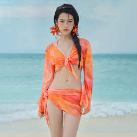 游泳衣女2026新款分体运动风保守遮肚显瘦韩国ins风泡温泉游泳装