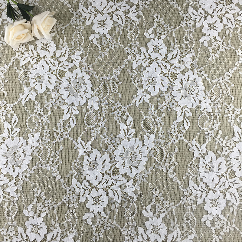 Nuevo punto completo Jacquard tela de encaje hueco poliéster amortiguado cortinas textiles para ropa de vestir