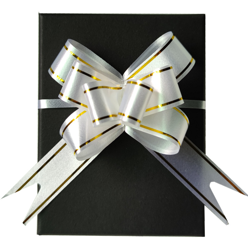 12mm tamaño pequeño arco tirar flor boda cinta boda coche regalo de boda caja de regalo embalaje decoración mano tirar Flor al por mayor