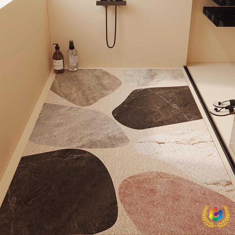 浴室地垫鹅卵石可裁剪镂空防摔沥水脚垫儿童淋浴洗澡防滑丝圈地垫