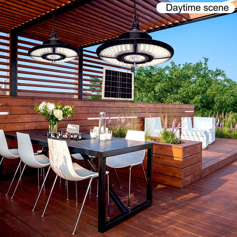 Nuevas luces solares LED para exteriores, luces de patio 4+1, luces de garaje tipo dividido, luces de calle para interiores y exteriores