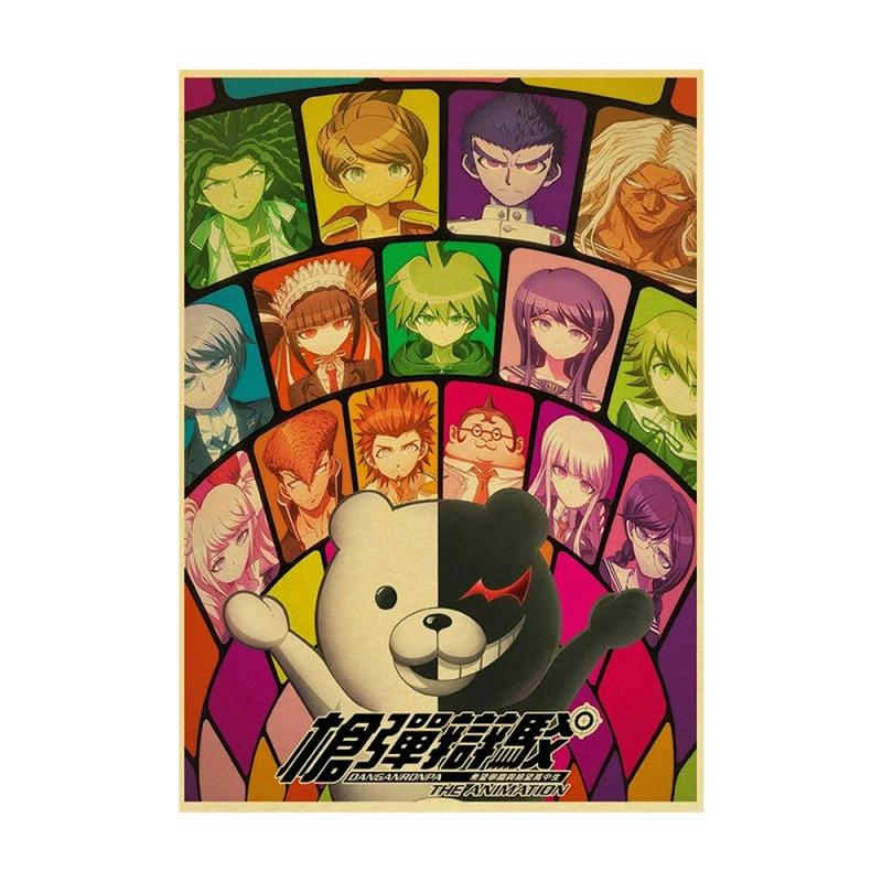 [亚马逊速卖通日本动漫Danganronpa 装饰画帆布画芯海报]