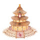 Adult high difficulty hand assembled wooden puzzle three-dimensional 3d model large ancient building educational toys wholesale