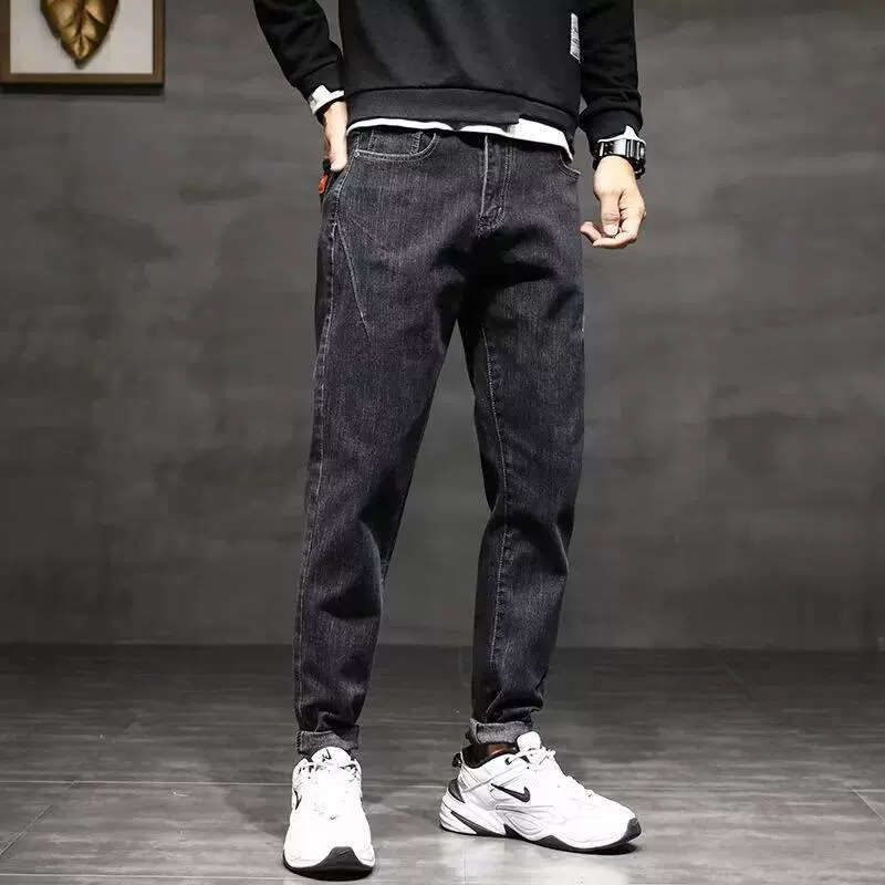 Jeans, trend universal trousers, Spring/Fall 2024 model, oversize