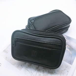 Coin Purse Men's Three Zipper Elderly Wear Belt Waist Bag Xiaoping Bag Coin Bag Mobile Phone Bag Sports Hanging Bag