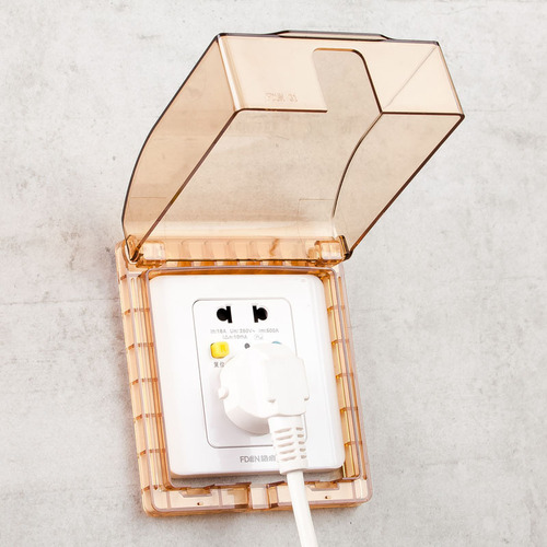 Socket waterproof cover bathroom type 86 switch waterproof box bathroom adhesive splash-proof box heightening and lengthening protective cover