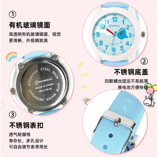 Cute new pastoral children's toy watch primary school student cartoon printed quartz watch women's watch waterproof row needle women's watch