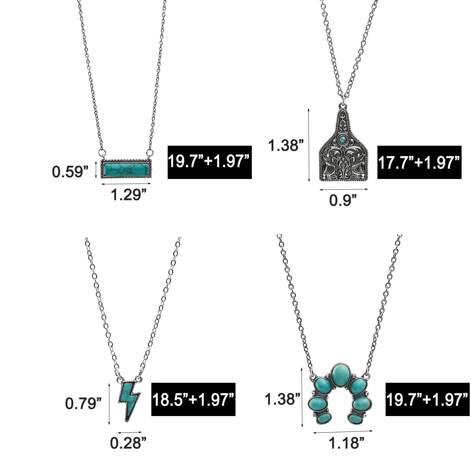 Estilo Étnico Geométrico Relámpago Aleación Embutido Turquesa Unisexo Collar Colgante display picture 7