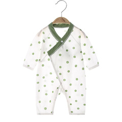 嬰兒連體衣夏季超薄款無骨新生兒和尚服純棉哈衣長袖空調服寶寶