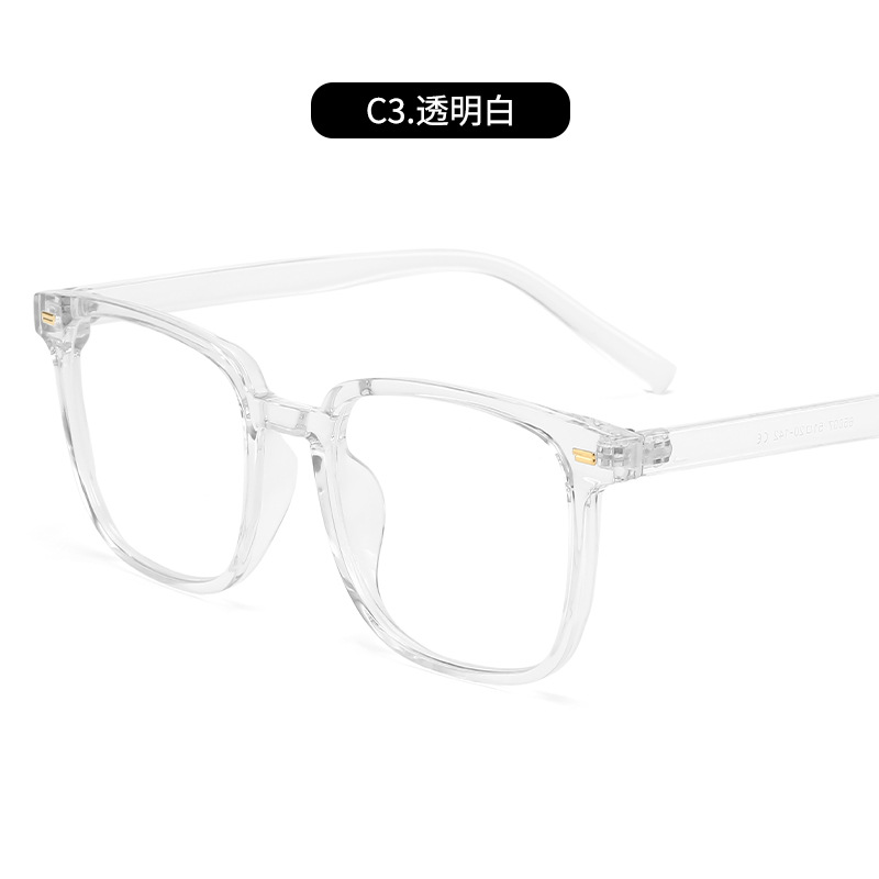 Gafas cuadradas con montura negra y radiación de luz azul para hombres, gafas planas que cambian de color lisas y modernas y bonitas con montura grande para mujeres con miopía y literatura