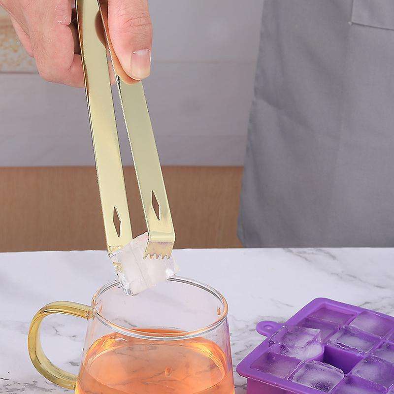 Oblicua de acero inoxidable 304 clip de hielo clip de cubo de hielo clip de pan clip de comida clip de buffet de barbacoa