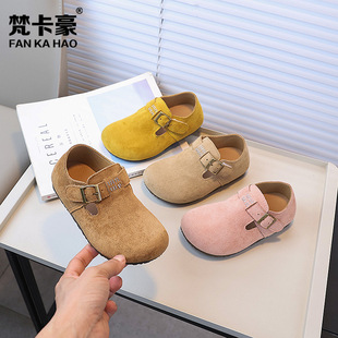 Van Kahao Niche Design Baby Birkenau Shoes 2025 Spring and Autumn New Korean Style Children's Leather Shoes Girls' Shoes