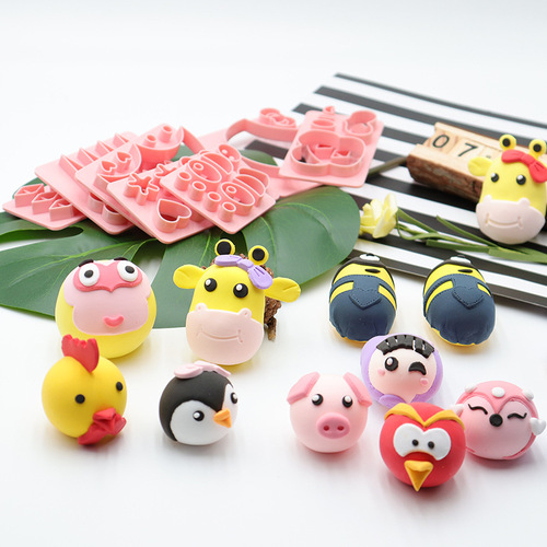 New Handicraft Set Molds for Children - Cute Plastic Animal Cartoon Print Craft Molds