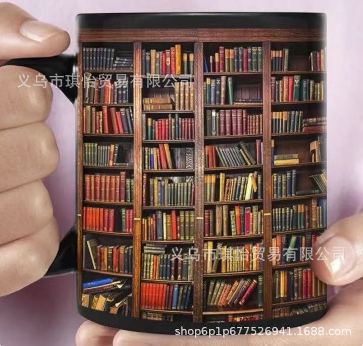 2023 transfronterizo nuevo de cerámica 3D estantería taza de diseño de arte creativo multiusos taza