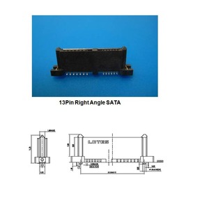 13Pin Right Angle SATA  7+6SATA ��ʽ�NƬ SMT �ߜ���