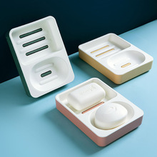 家用双层肥皂盒学生宿舍洗衣皂收纳盒创意大号双香皂格沥水置物架