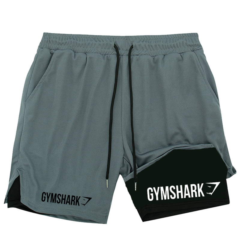 Gymshark Men's Fitness Quick-Drying Shorts Summer Sports Casual Shorts Breathable Elastic Training Running Shorts