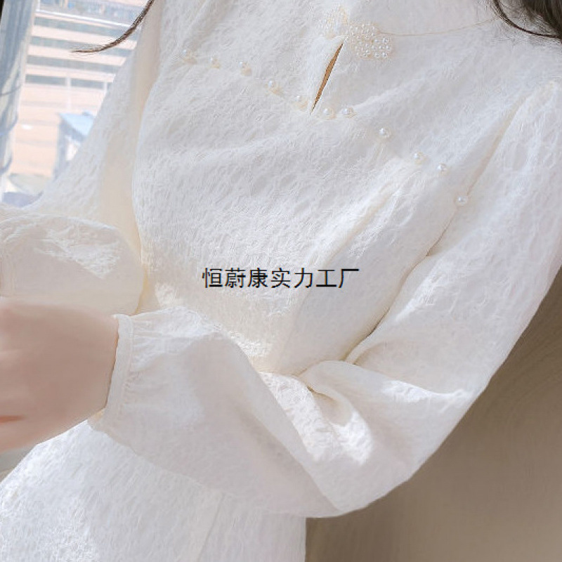 小香风改良旗袍连衣裙子女装秋装2025年新款感别致小个子秋冬|undefined