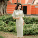 8946 cheongsam modified elegant girl's long green elegant retro National style spring and summer cheongsam dress