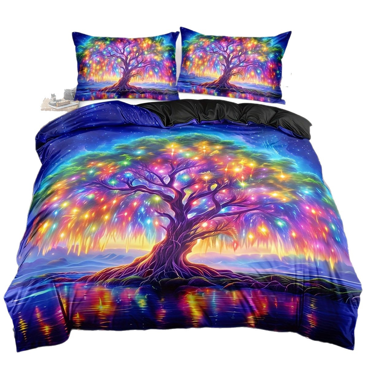 TEMU / JIT Fantasía Celtic Nudo Life Tree Moist Print Digital Kit de colcha de tela para el hogar