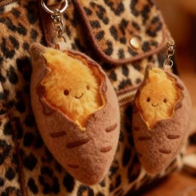He Got into Tsinghua University, and I Got into Sweet Potato Roasting. Roasted Sweet Potatoes Are Not Afraid of Wind and Rain. Roasted Sweet Potato Plush Pendant